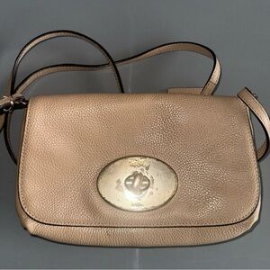 Coach Crossbody Beige‎ Tones Size 6H X 8L Fold Over Vintage Look Small Bag